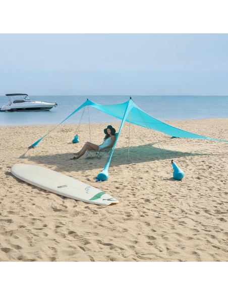 Tienda de Playa WILDPATH 3.05x3.05m UPF 50+ con 8 Sacos