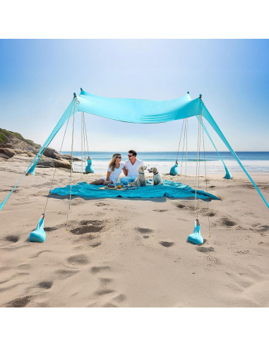 Tienda de Playa WILDPATH 3.05x3.05m UPF 50+ con 8 Sacos