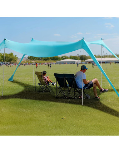 Tienda de Playa WILDPATH 3.05x3.05m UPF 50+ con 8 Sacos