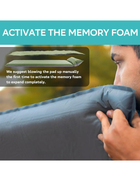 Almohadilla de Dormir Autoinflable Clostnature 3.81cm Azul