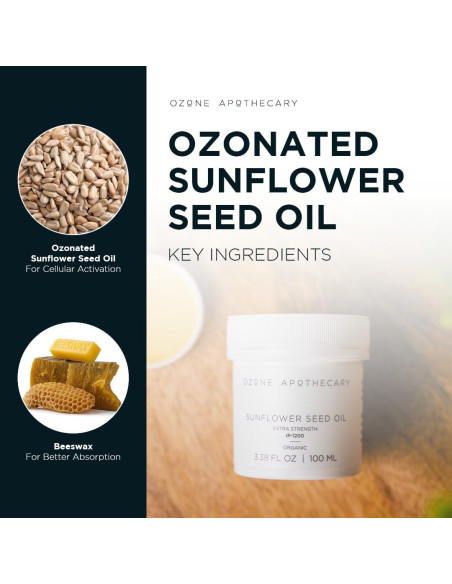 Aceite de Girasol Ozonizado Ozone Apothecary 95g - Hidratante