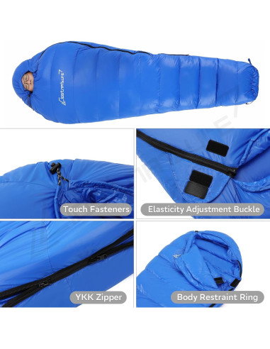 Saco de dormir Clostnature Momia 550 Fill Power 3-4 estaciones