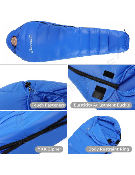Saco de dormir Clostnature Momia 550 Fill Power 3-4 estaciones