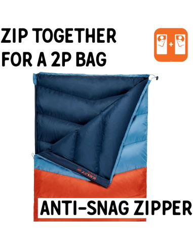 Saco de Dormir Kelty Galactic 30 Relleno Plumón 550