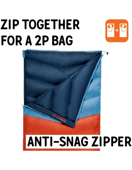 Saco de Dormir Kelty Galactic 30 Relleno Plumón 550