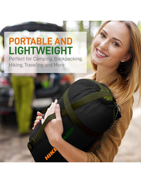 Saco de dormir doble SereneLife impermeable para 2 personas Saco de dormir doble SereneLife impermeable para 2 personas