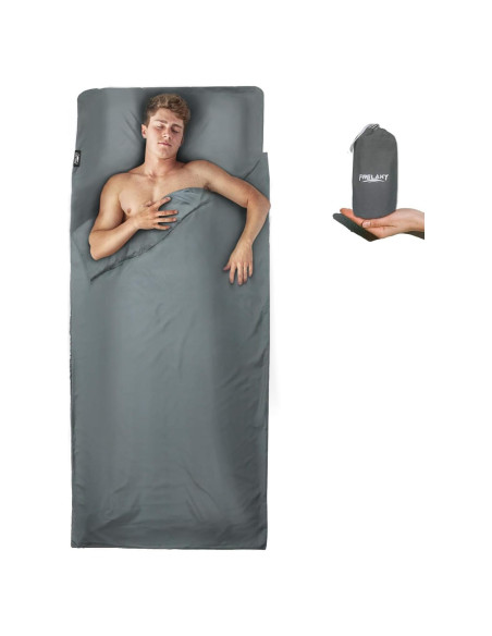 Saco de Dormir Frelaxy XL Gris Oscuro 100% Poliéster Saco de Dormir Frelaxy XL Gris Oscuro 100% Poliéster
