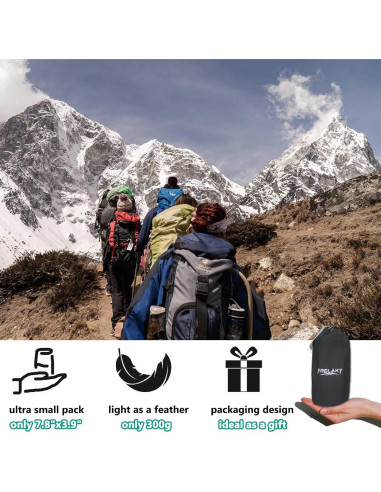 Saco de Dormir Frelaxy XL Gris Oscuro 100% Poliéster