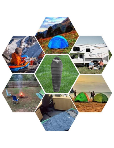 Saco de Dormir Calefaccionado Mantuole 230x90cm USB 5 Almohadillas