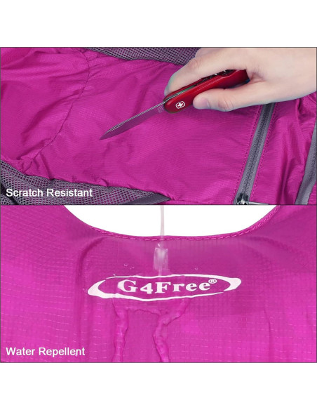 Mochila de Senderismo Plegable G4Free 11L Rosa Unisex Mochila de Senderismo Plegable G4Free 11L Rosa Unisex