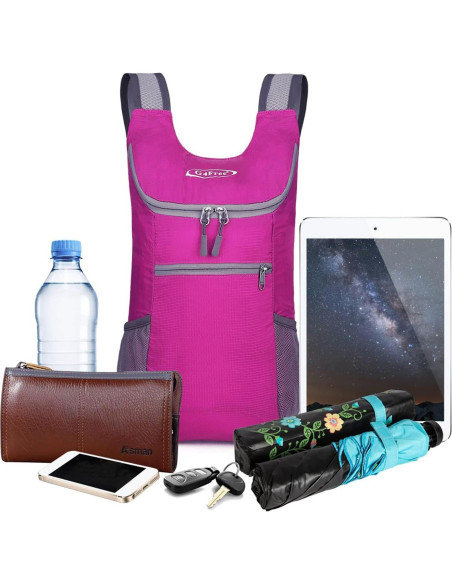 Mochila de Senderismo Plegable G4Free 11L Rosa Unisex Mochila de Senderismo Plegable G4Free 11L Rosa Unisex