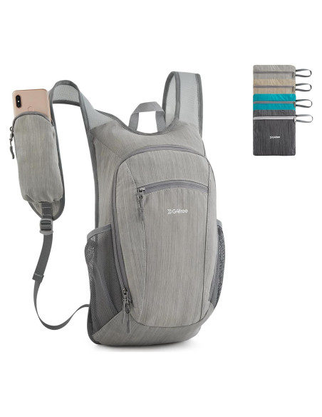Mochila de Senderismo Plegable G4Free 15L Gris Impermeable