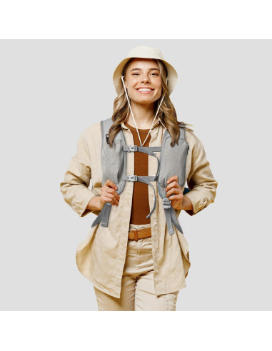 Mochila de Senderismo Plegable G4Free 15L Gris Impermeable