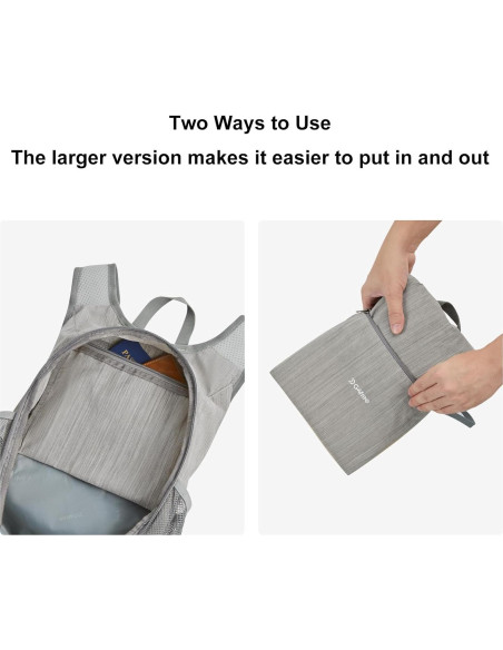 Mochila de Senderismo Plegable G4Free 15L Gris Impermeable