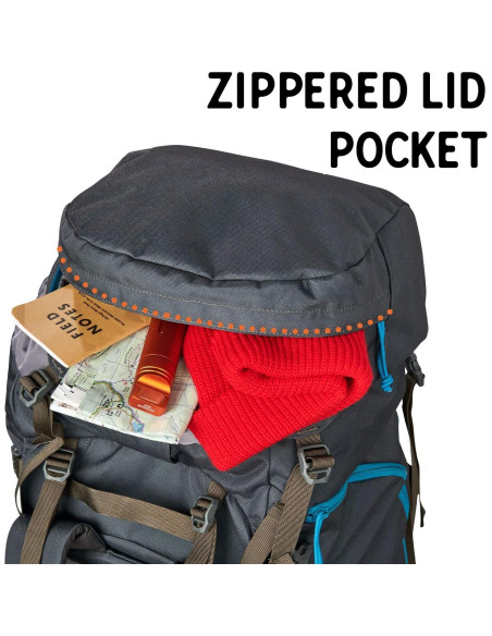 Mochila de Senderismo Kelty Asher 55L + Cubierta de Lluvia