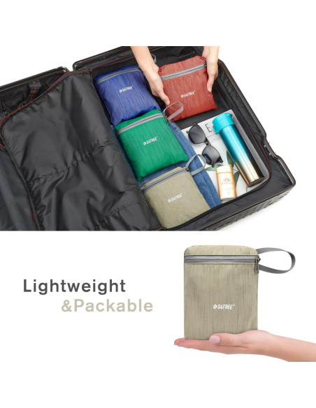 Mochila de Senderismo Plegable G4Free 10L Beige Ligera