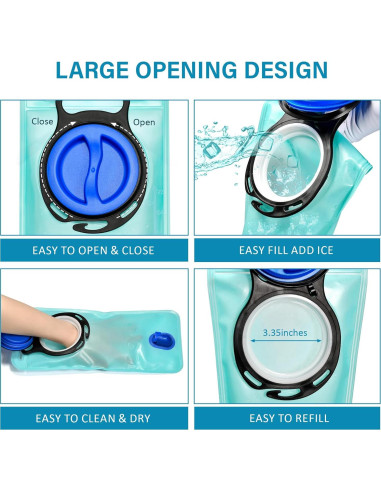 Saco de Agua Paukis 2L Libre de BPA para Senderismo