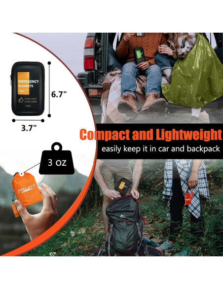 Manta de Emergencia Frelaxy 4 Pack - Extra Gruesa 210x152 cm