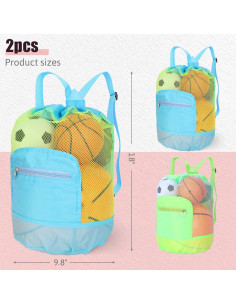 Mochilas de Playa Shindel 2PCS Malla Nylon Plegables 230g 2