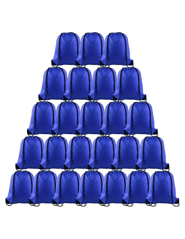 Bolsas de Cuerda PLULON 25 Pcs Azul para Gimnasio y Viajes