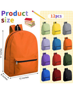 Mochilas Clásicas al por Mayor Amylove 12 Unidades 30x43cm 2