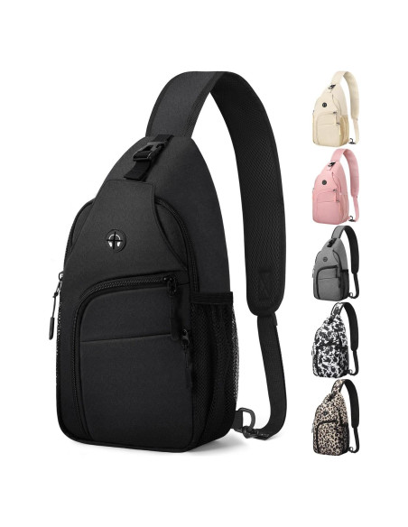 Mochila Bandolera Impermeable Pritent Mediana Negra 6L Mochila Bandolera Impermeable Pritent Mediana Negra 6L
