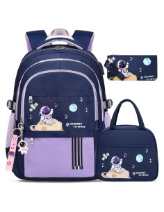 Mochila Escolar Impermeable ACESAK para Niñas 30x15x45cm