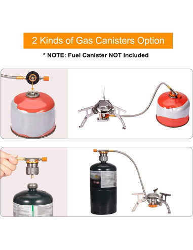 Estufa de Gas Camping Portátil Adaptador Propano 1LB Plegable