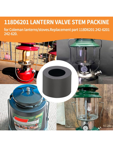 Empaque de Válvula 118D6201 para Linternas y Estufas Coleman - 4 Pcs