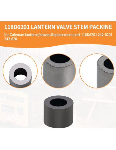 Empaque de Válvula 118D6201 para Linternas y Estufas Coleman - 4 Pcs