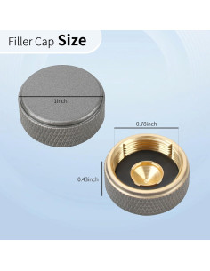 Tapa de llenado SUNJIKA para linterna y estufa Coleman 2