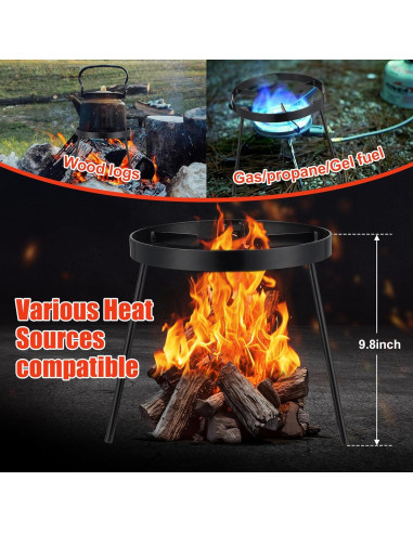 Trípode de Fogata Wefaith de Acero para Cocinar 1.2 kg