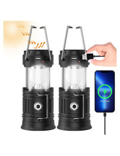 Linterna Solar Recargable BUGPASS 25.4cm para Campamento