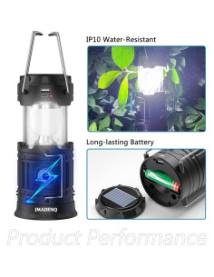 Linterna Solar Recargable BUGPASS 25.4cm para Campamento 2