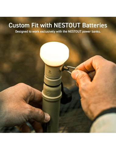 Lámpara LED de Camping Elecom NESTOUT con Trípode Beige