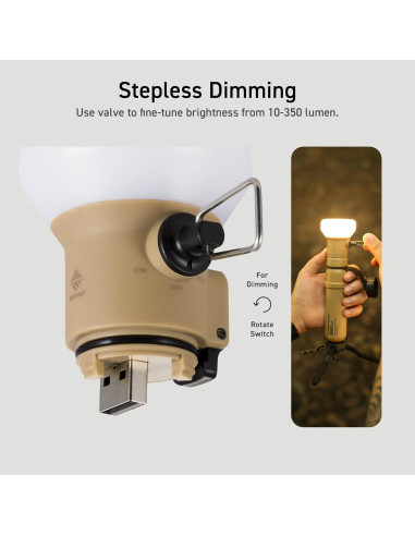 Lámpara LED de Camping Elecom NESTOUT con Trípode Beige