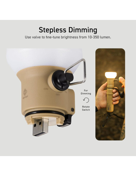 Lámpara LED de Camping Elecom NESTOUT con Trípode Beige