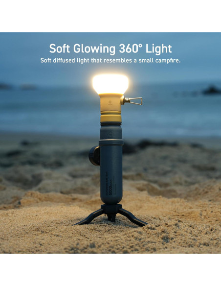 Lámpara LED de Camping Elecom NESTOUT con Trípode Beige