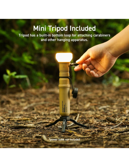 Lámpara LED de Camping Elecom NESTOUT con Trípode Beige