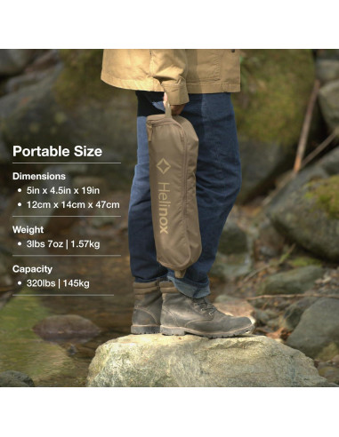 Silla Plegable Helinox Sunset Alta para Camping 1.54 kg Coyote