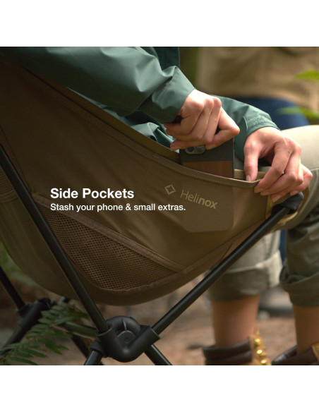 Silla Plegable Helinox Sunset Alta para Camping 1.54 kg Coyote