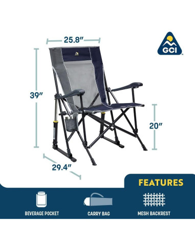 Silla de Camping GCI Outdoor RoadTrip Rocker Plegable Azul