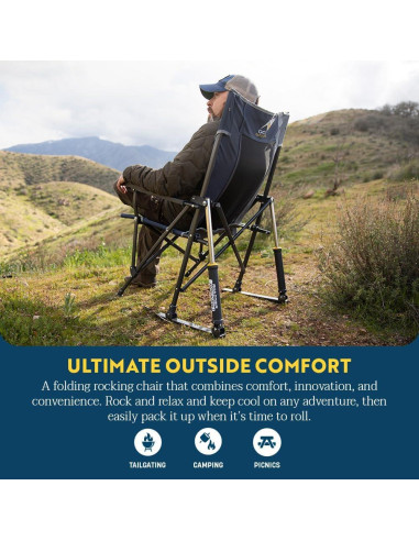 Silla de Camping GCI Outdoor RoadTrip Rocker Plegable Azul