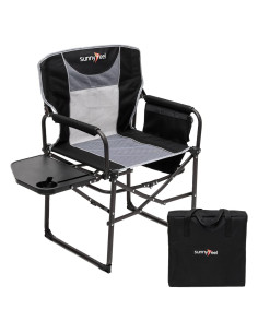 Silla de Camping Plegable SUNNYFEEL AC3008K Negra 136 kg
