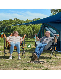 Silla de Camping Timber Ridge Plegable con Respaldo Ajustable 2