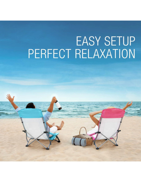 Silla de Playa Plegable HAUSHOF Respaldo Alto 120 kg Silla de Playa Plegable HAUSHOF Respaldo Alto 120 kg
