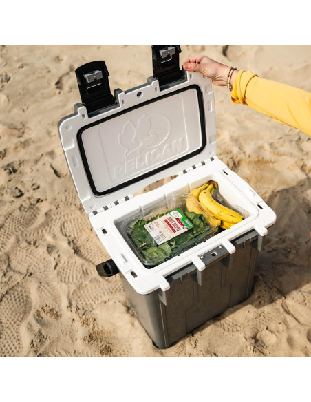 Cooler Pelican Elite 20 Cuartos Blanco/Gris 19 Litros