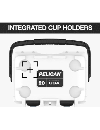 Cooler Pelican Elite 20 Cuartos Blanco/Gris 19 Litros