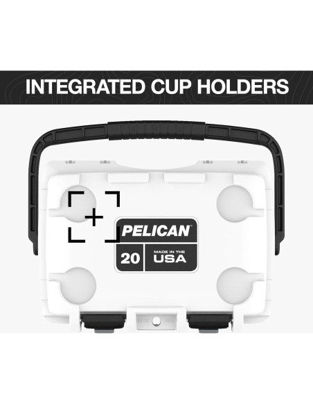 Cooler Pelican Elite 20 Cuartos Blanco/Gris 19 Litros