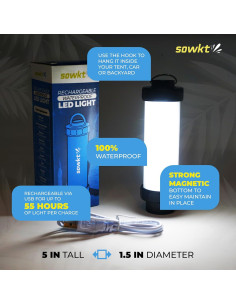 Luz LED Recargable SOWKT para Enfriador - Impermeable 55h 2